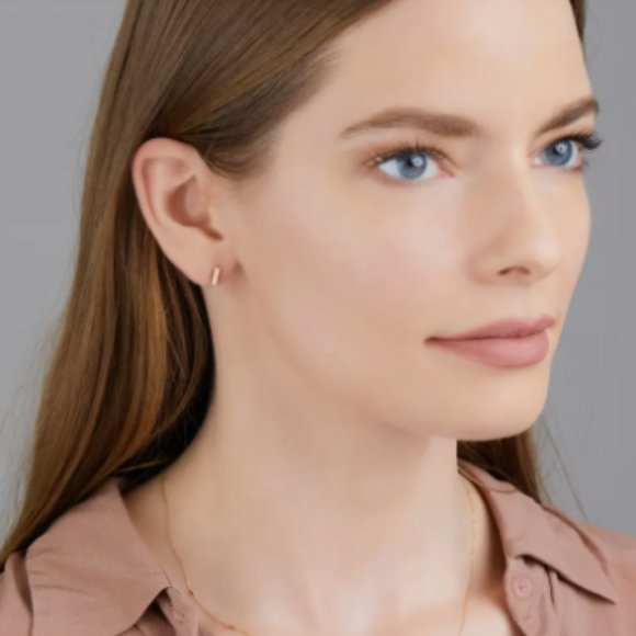 14K Gold Bar Studs And Necklace Box Set by BONY LEVY - Picture 3 of 6